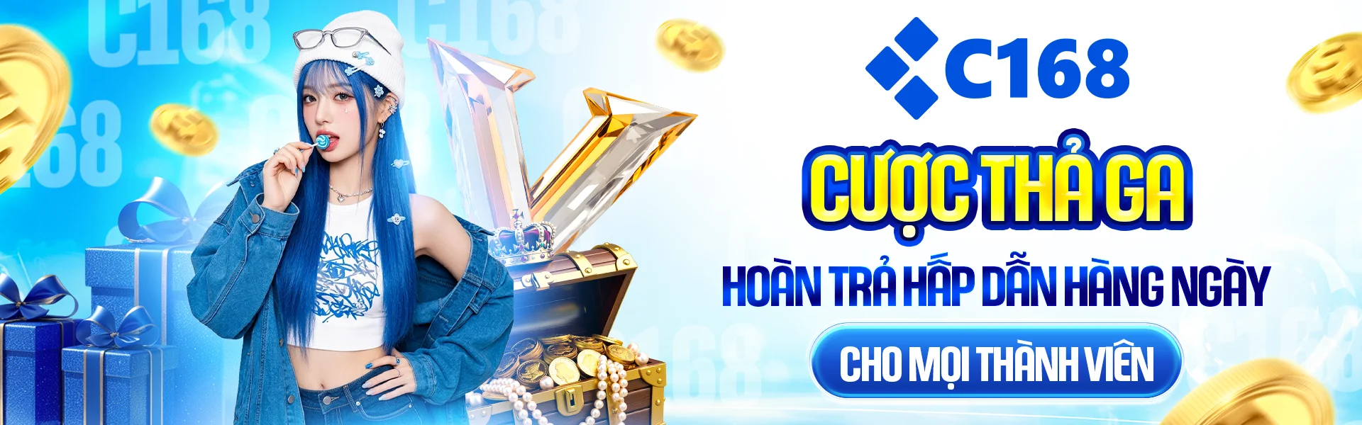 c168 cược thả ga hoàn trả hấp dẫn